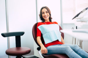 woman getting fluoride treatment